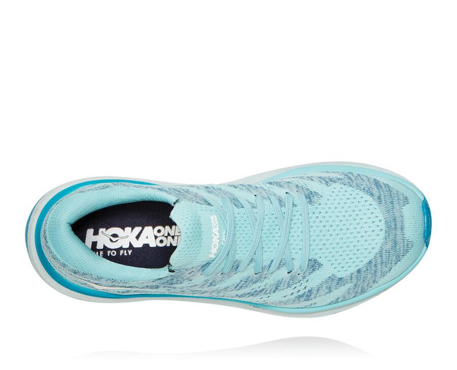 Walking Shoes Womens - Hoka One One Cavu 3 - Blue - YJWFEKB-87